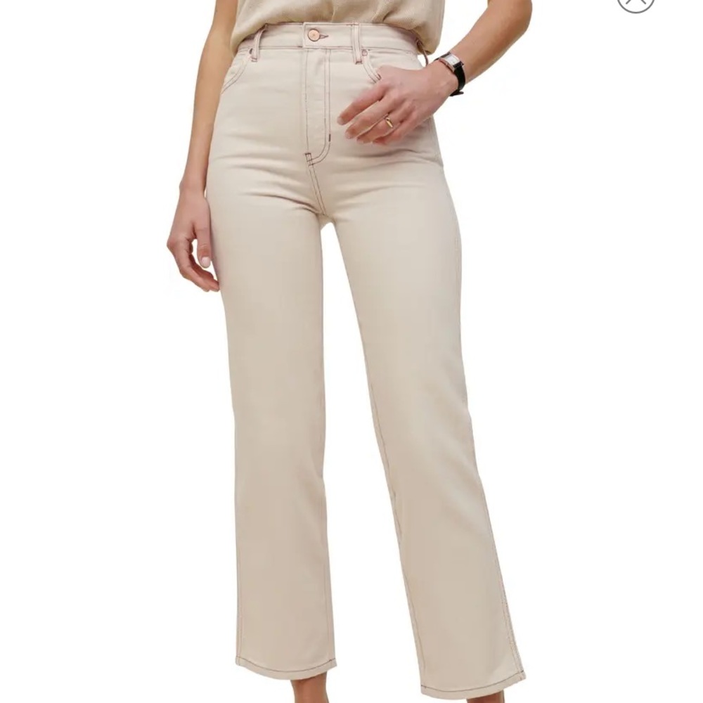 Reformation Cowboy High Waist Straight Leg Ankle Jeans, size 25